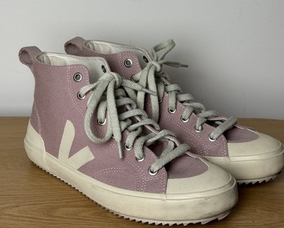 VEJA Nova Canvas High-Top Trainers Womens Babe Pierre Pink US 7 EU 38