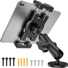 Industrial Tablet Mount for Truck Vehicle, Heavy Duty Drill Base iPad Mount Hold