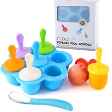 JBYAMUS Silicone Popsicle Molds, Ice Pop Storage Container for Blue