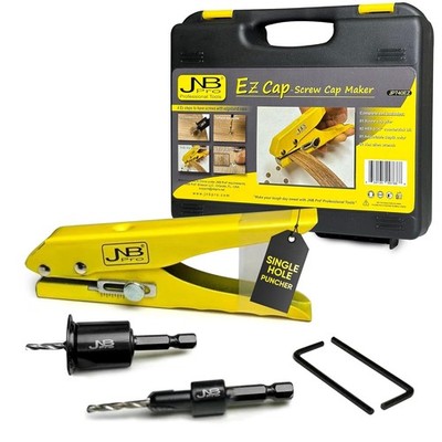 Edge Banding Hole Puncher Set   Heavy Duty Screw Cover with 2 Adjustable HSS ...