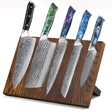 6x TURWHO Kitchen Chef Knife Japan VG10 Damascus Steel Nakiri Slicing Knife Set