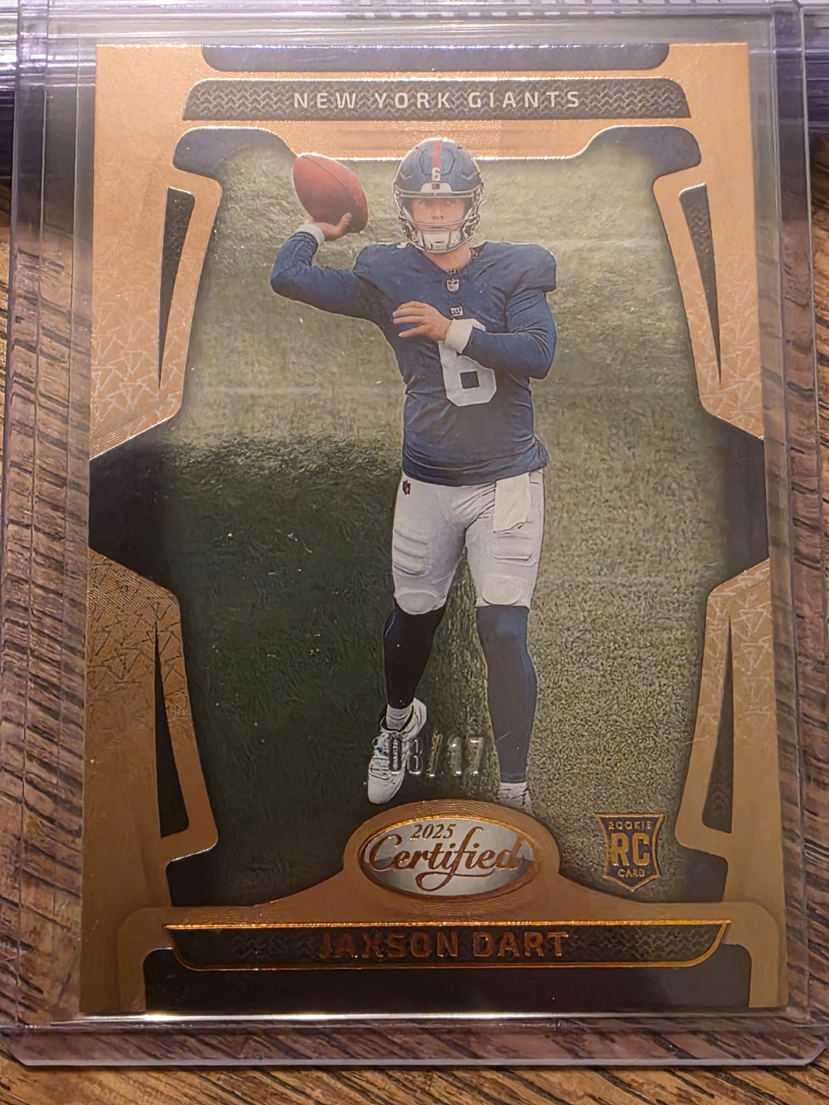 2025 Panini Certified - Jaxson Dart - FOTL Bronze RC - 08/17 - #150 - Giants