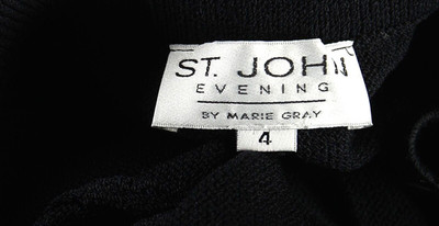 St John Evening by Marie Gray Womens Knit Dress Pants Size 4 Black Sequined Cuff