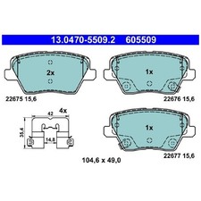 Satz Bremsbeläge Bremsklötze hinten für Hyundai I30 PDE | 159005