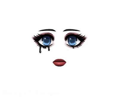 Robl0x | Tears of Sorrow Face Goth Queen Emo Makeup Series 9  - RARE Toy Code