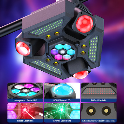 250W Moving Head RGBW Discokugel Laser Bühnenlicht DMX512 Hochzeitszeremonie