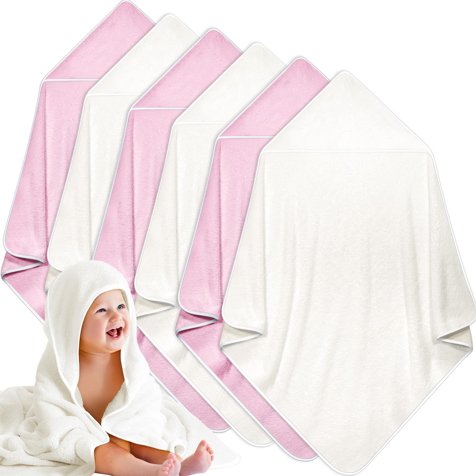 Coral Fleece Soft Absorbent Newborn Hooded Towe...