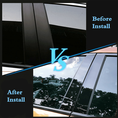 ✅6 postes de pilar negro brillante para BMW Serie 5 F10 2011-17 puertas calcomanía de piano - Imagen 2 de 8