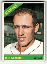 1966 Topps Bob Saverine #312 Washington Senators LOW MID GRADE FILLER CARD