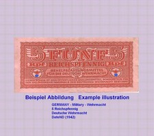 WEHRMACHT  GERMANY MILITARY  5 REICHSPFENNIG  1942 VF-F  Ro 502   7274##