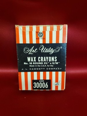Wax Crayons By Art Utility- J.L. Hammett Company  Code 30006- Pack Of 16