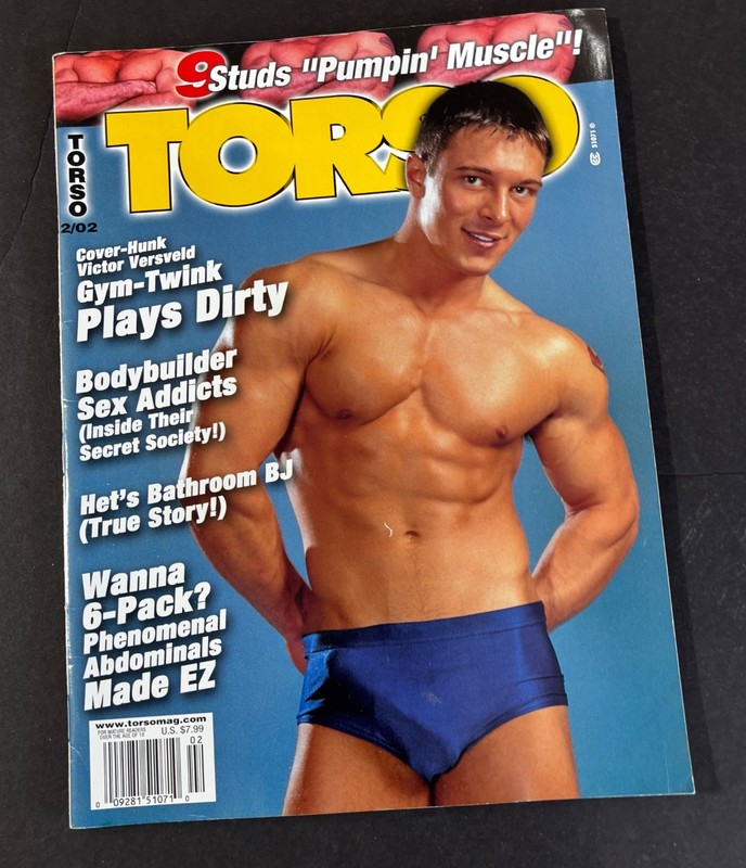 VINTAGE TORSO MAGAZINE FEBRUARY 2002 GAY INTEREST
