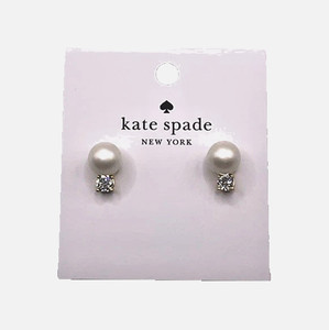 Authentic Kate Spade Earrings Faux Pearl Post Stud Earring 18K Gold Plated Jewelry