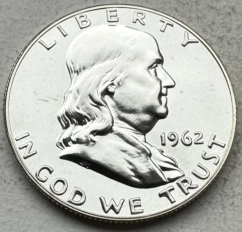1962 Proof Franklin Half Dollar 90% Silver-INV#8532