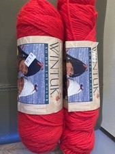 VTG Caron Wintuk Yarn # 3005 Christmas Red Lo...