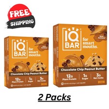IQBAR Chocolate Chip Peanut Butter Protein 8 bars - Free Shipping