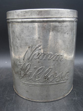 alte  Blechdose - rund - Nimm Villosa ca. 1920 Wei&szlig;blech