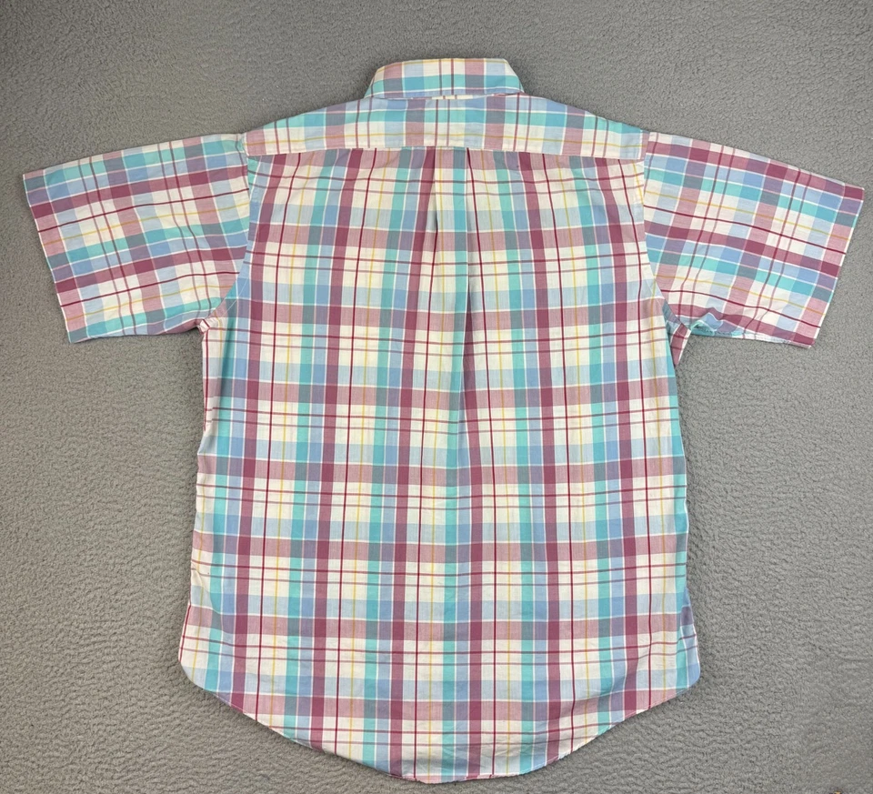Vintage Gitman Bros Button Down Shirt Mens Extra Large Plaid Linen Cotton Blend - Image 2 of 4