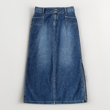 Vintage Unionbay Y2K Long Denim Maxi Skirt Size 9 Modest 90s