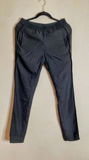 63313 Women's black high-waisted elastic-waist trousers