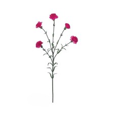 Mini Carnation Artificial Floral Spray - 27.5" - Fuchsia Pink