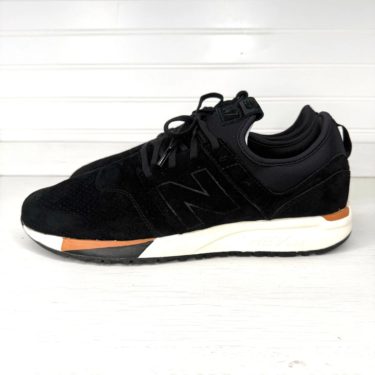 New Balance 247 Luxe Black Tan White MRL247WU Men\'s Size 10 NWOB New Balance 247 Luxe Black for Sale | Authenticity  main image 3