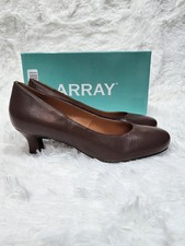 Array Flatter Leather Pumps Dark Brown Size 1...
