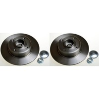 2X Denckermann 240Mm Bremsscheiben Hinten Passend FüR Renault Clio Megane Modus