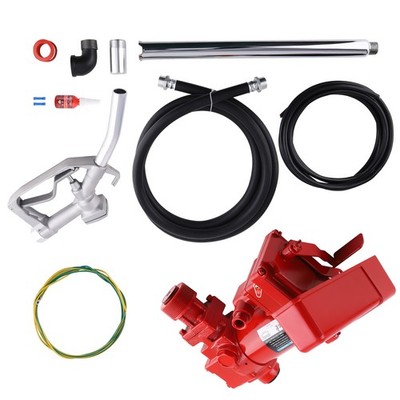 15GPM 1/4 HP Fuel Transfer Pump DC Gasoline with Nozzle for Gas Diesel Kerosene
