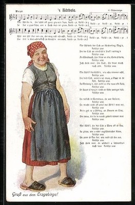 Lied postcard Hilmar Mückenberger:'s Bärbele 