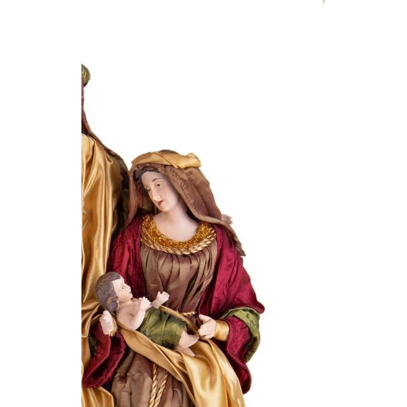 Natività Sacra Famiglia BRANDANI Burgundy Presepe Resina 47 cm Statua Natale, fotografia 3 di 9