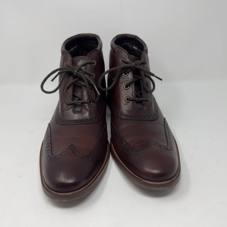 Cole Haan Liam Chukka II Wingtip Leather Ankle Boots Brown Size 11m - Image 4 of 4