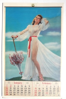 VINTAGE 1950 NUDE Girl In Sexy Lingerie PIN-UP Girl CALENDAR NM eBay