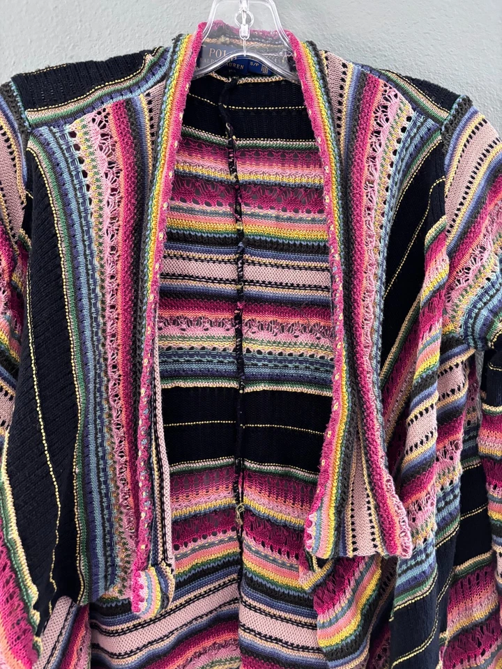 Polo Ralph Lauren кардиган свитер крючком маленький льняной смеси Southwestern Serape - Изображение 4 из 4