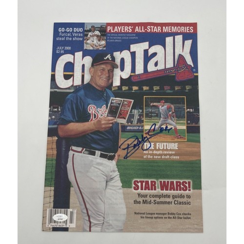 Bobby Cox Signed Magazine Atlanta Braves Chop Talk Manager JSA COA - Picture 4 of 6