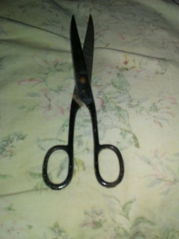 8 In Vintage Black Handled Scissors