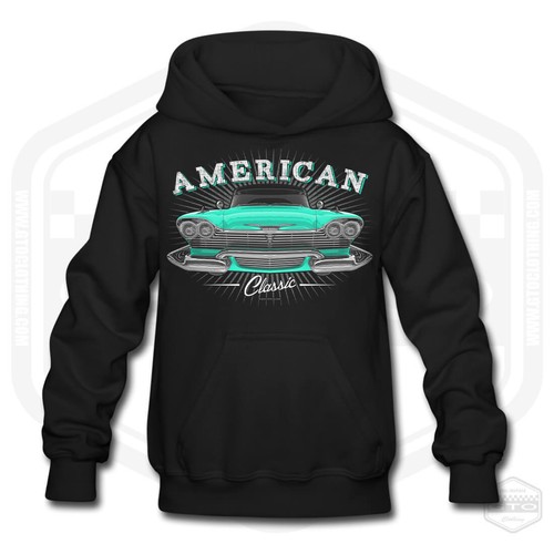 Children's 1958 Plymouth Fury American Classic Car Hoodie - Picture 16 of 18
