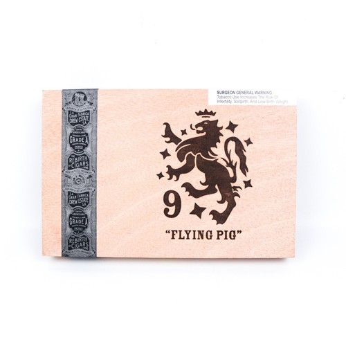 Lot of 5 Liga Privada Flying Pig No. 9 Wood Cigar Box 10.25" x 6.75" x 1.5" - Picture 3 of 12
