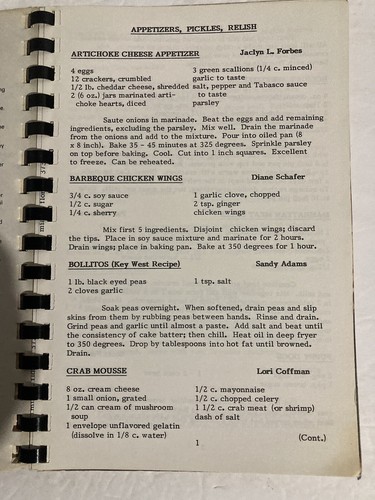 Faith Feast Cookbook by Faith United Methodist Church, Miami. Florida. 1985 - Picture 8 of 9