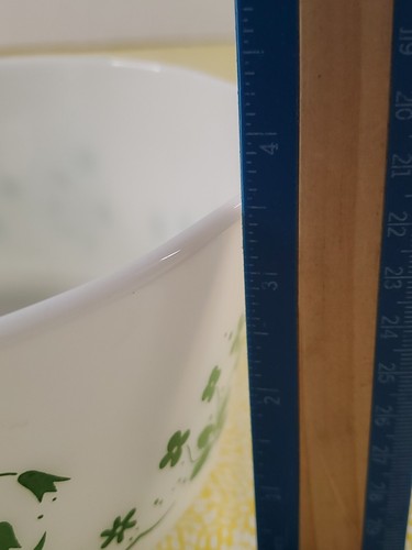 Vintage 1961 PYREX 474-B Promotional Bride's Casserole Dish 1.5 Quart Green Whit - Picture 9 of 11