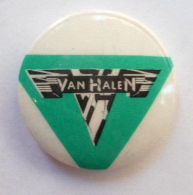 Van Halen - Eddie 1970s/80s Original Pin Badge British Hard Rock Heavy Metal