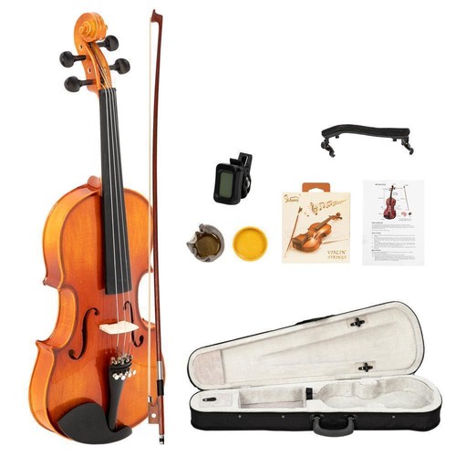 Violín Acústico Glarry 4/4 3/4 1/2 1/4 1/8 Tamaño con Estuche Arco Colofonia Nuevo - Imagen 18 de 43