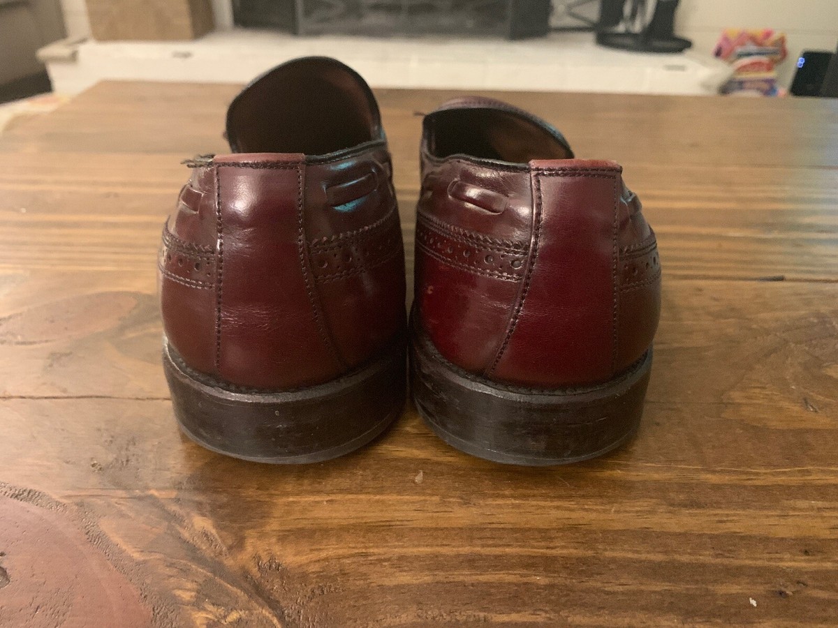 Vintage Allen Edmonds Berwick 8873 Ox Blood 10 1/2 B Tassel Loafer Vintage Allen Edmonds Bridgeton Tassel Loafer Shoes Cordovan  main image 4