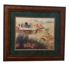 Reuven Rubin 1893-1974 Israeli Artist Jerusalem Landscape Scene Print