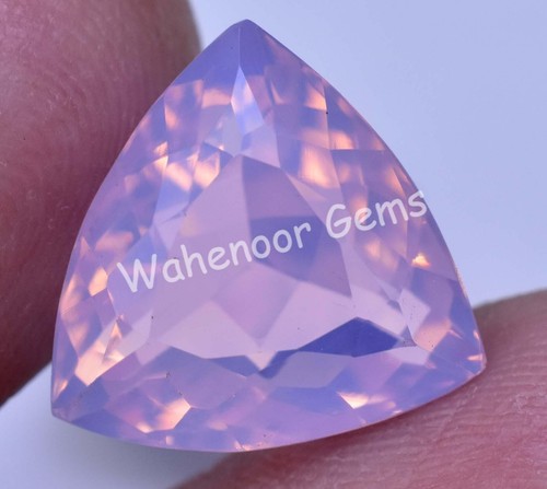 Natural Pink Opal 11.15 Ct Trillion Certified Unheated Welo Australian Gemstone - Picture 4 of 6