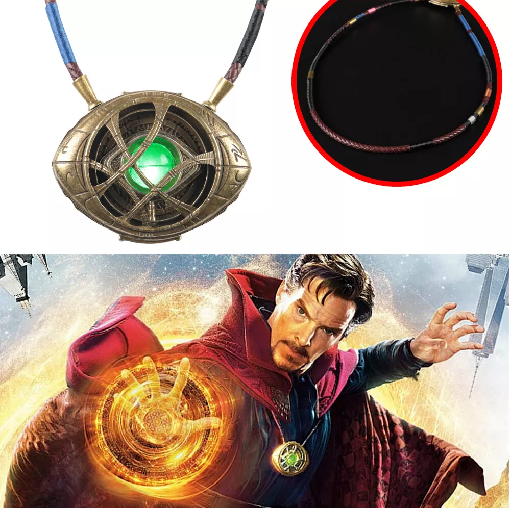 Cosplay Doctor Strange Luminous Necklace Eye Of Agamotto Pendant Superhero Prop