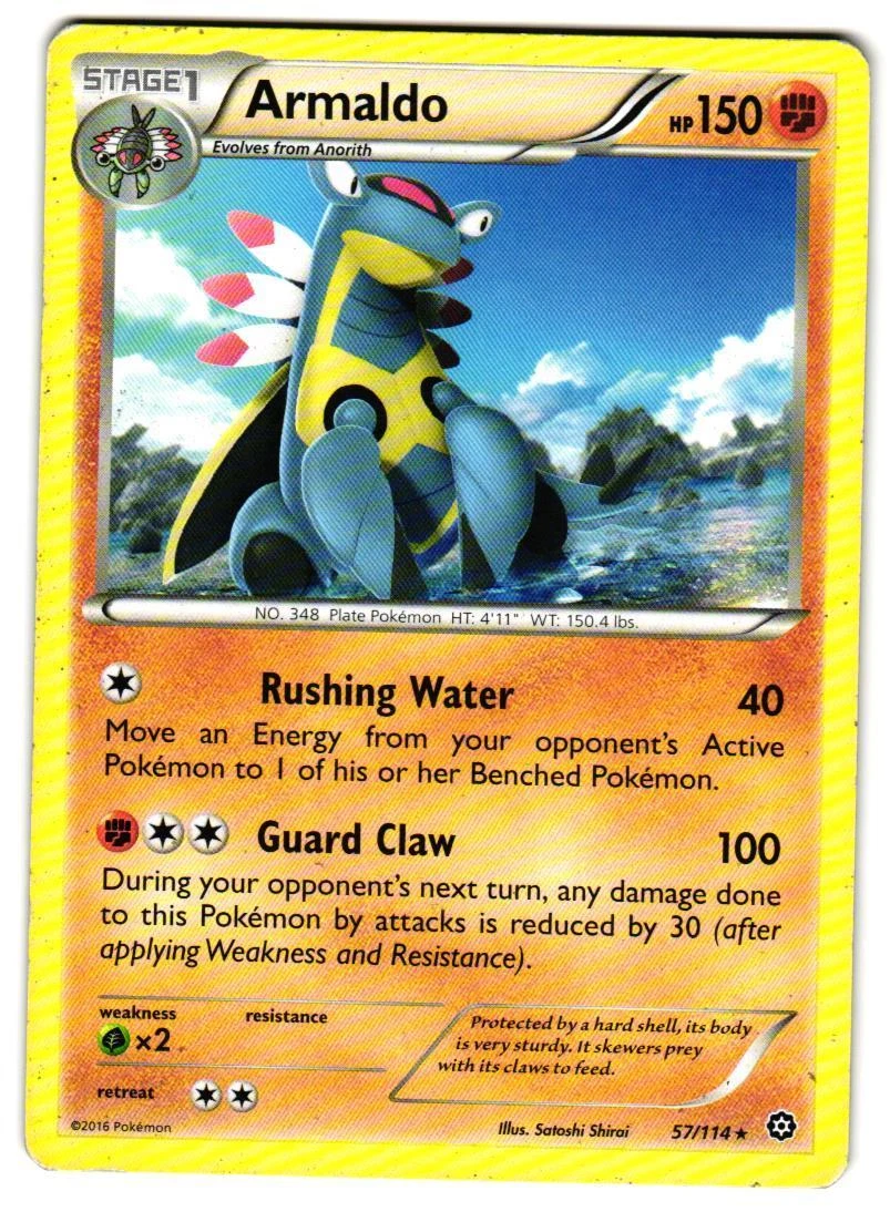 Pokemon XY: Steam Siege Armaldo #57/114 LP Rare