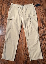 True Religion Men  s Cargo Straight Leg Pants Travertine Tan Size 36x32 NWT