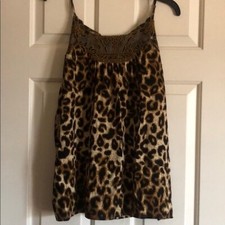Maurices Cami Lace Leopard Print Top
