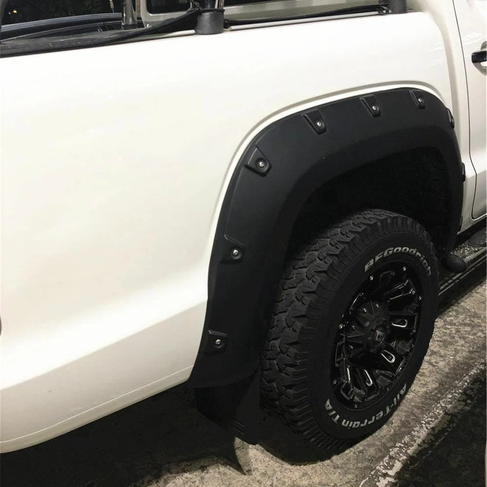 Arco de rueda Fender Flares para Volkwagen Amarok 2010-2020 estilo de bolsillo negro mate Foto 4 de 4